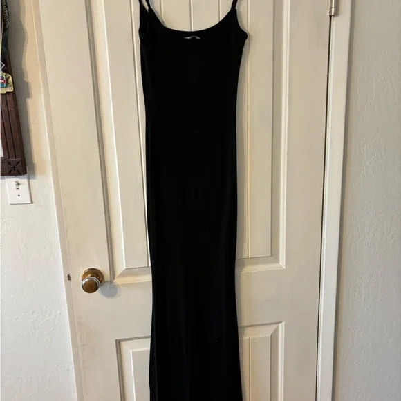Quince Tencel Rib Black Maxi Dress, small. EUC! - Picture 7 of 9